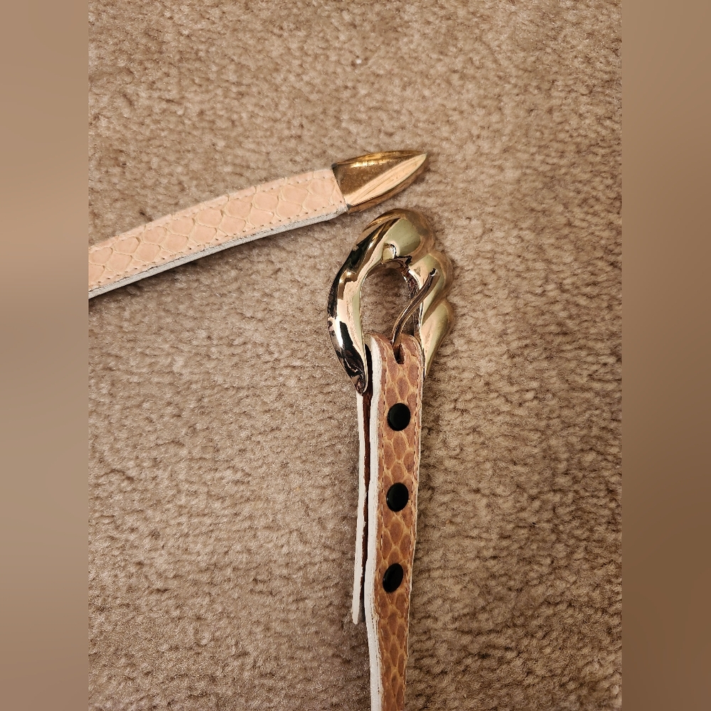Apple ACC of NY Snakeskin Belt - Picture 4 of 5